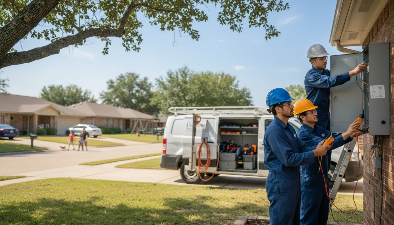 Certified electrician providing emergency electrical services in Ira, TX